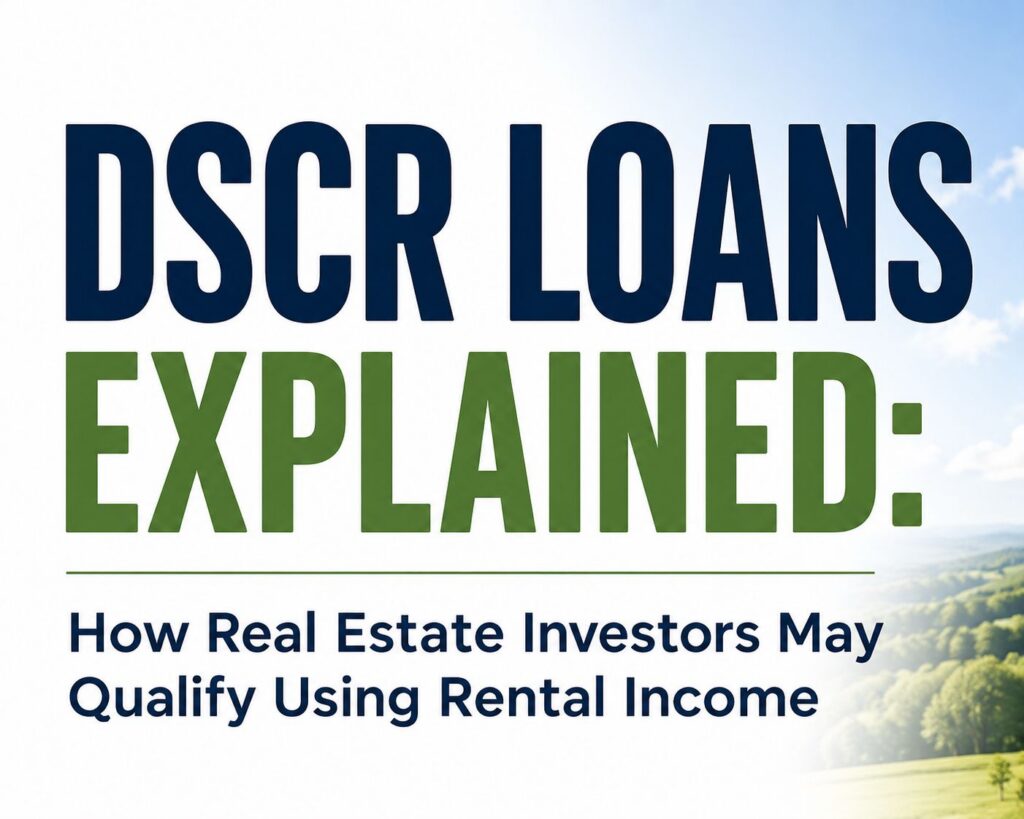 DSCR loans for real estate investors using rental income